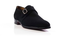 Buckle Monk Black Suede