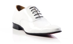 Gala White Gloss Leather
